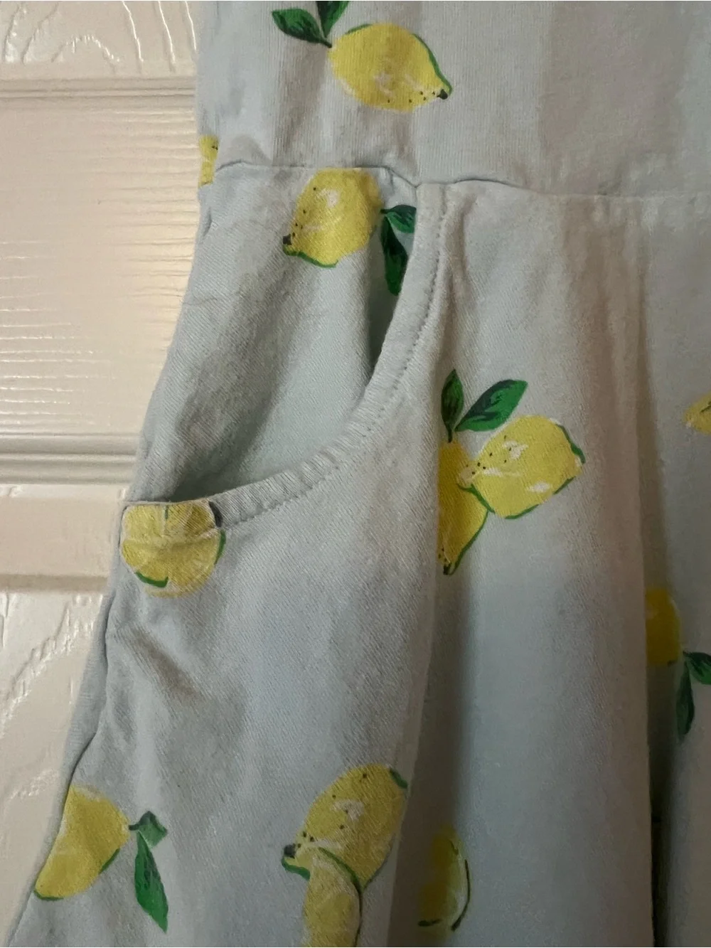 GAP Light Blue Dress with Yellow Lemon Print